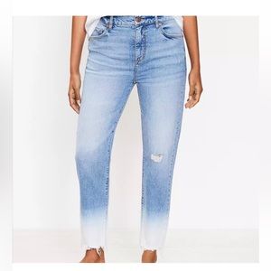 final price LOFT curvy distressed jeans with fading size 16/33